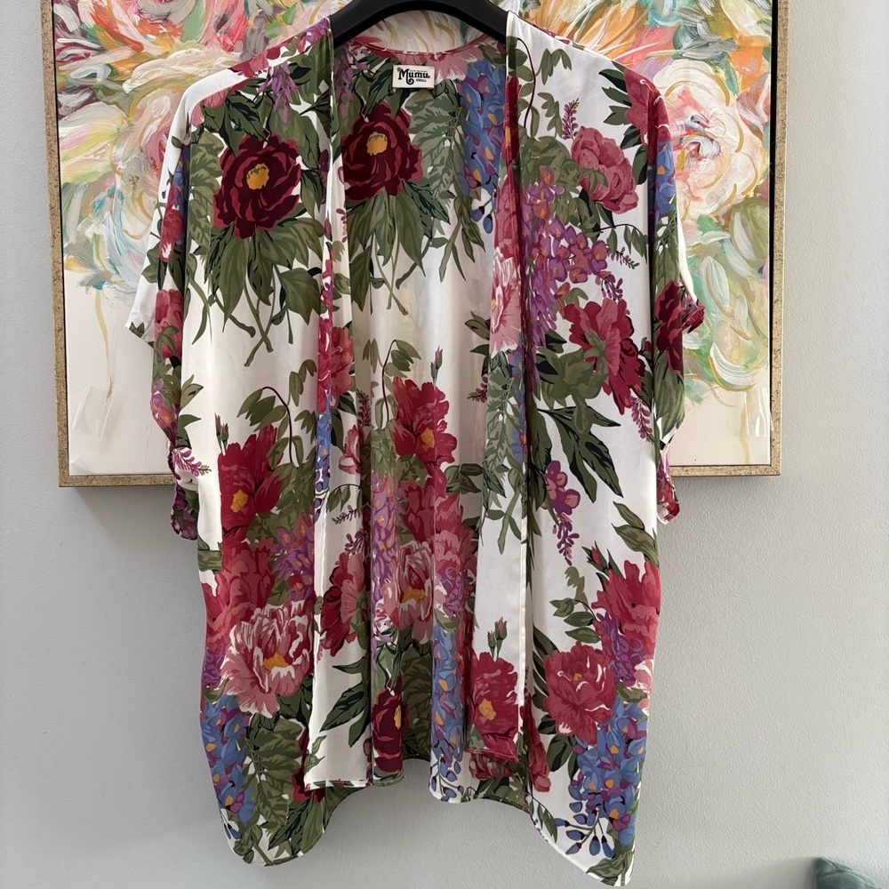 Show Me Your Mumu Floral Kimono Cover-Up Size Small